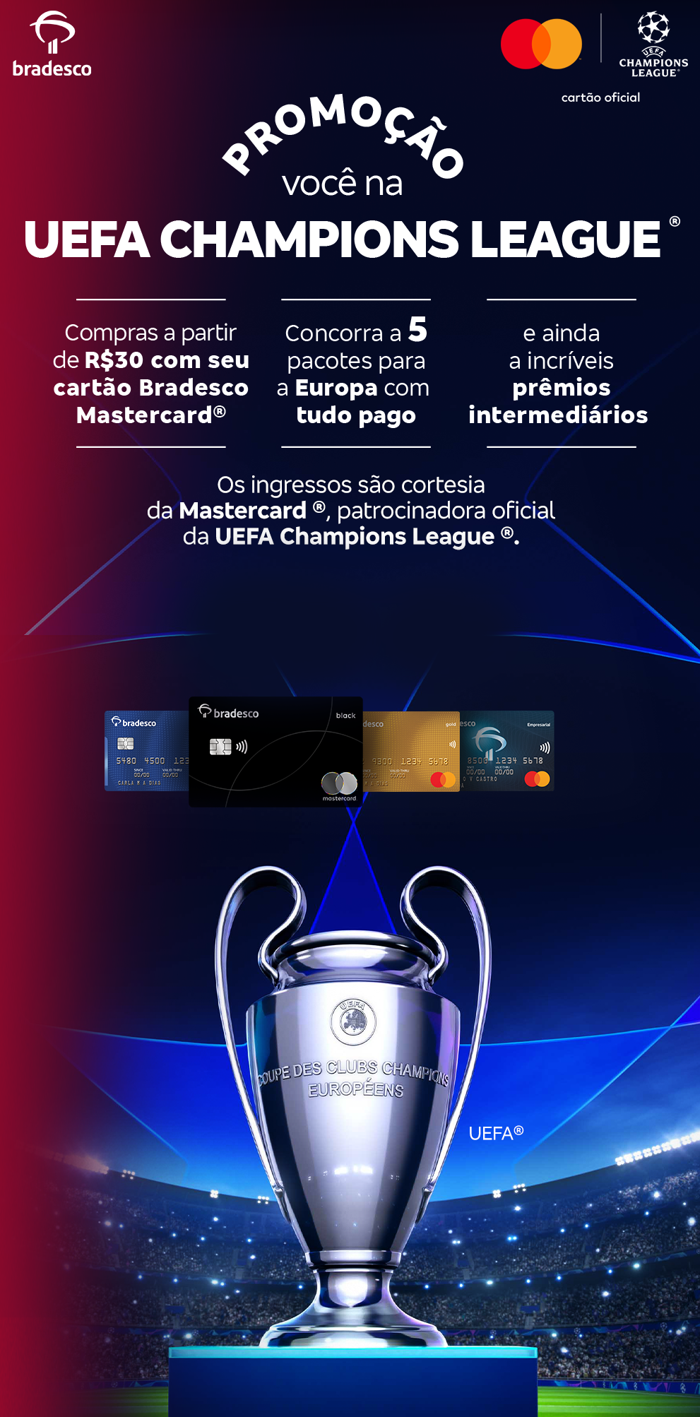 Promoção Bradesco - Você na UEFA Champions League®